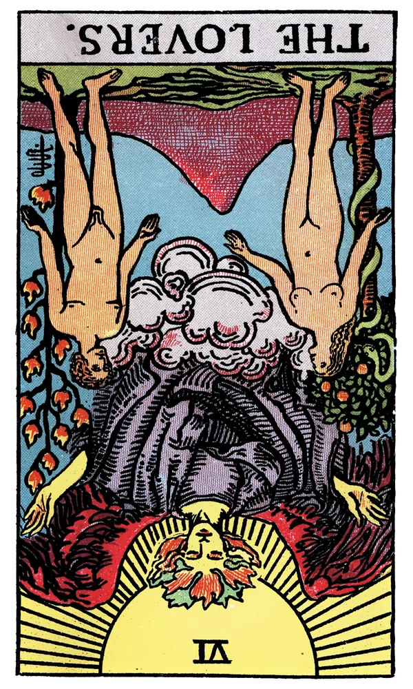 Tarot card The Lovers reversed