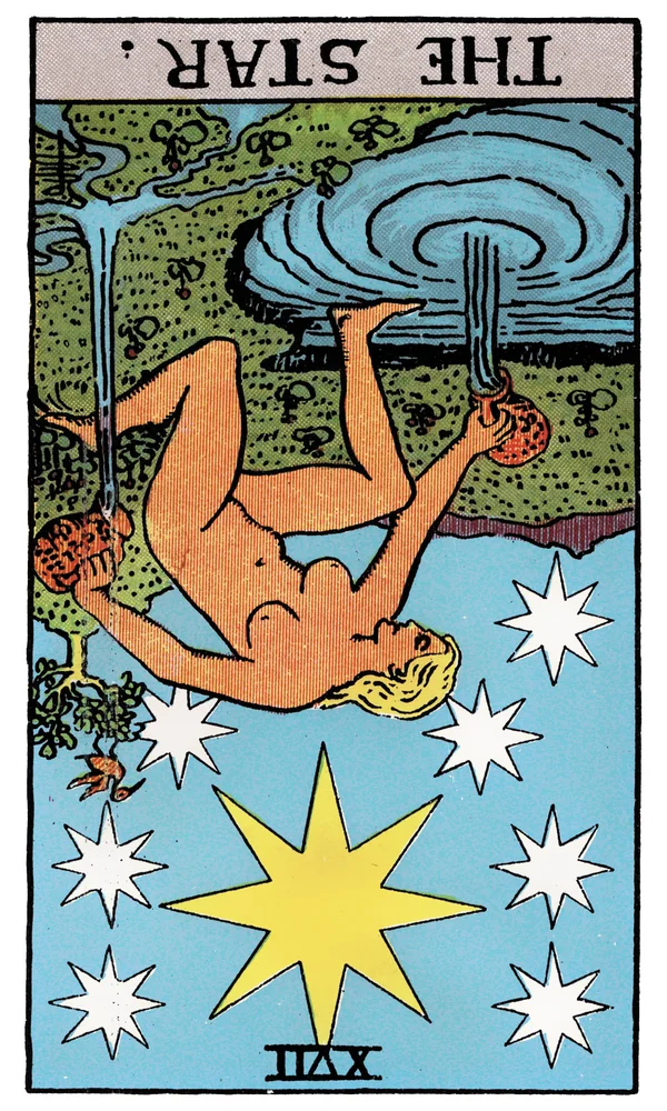 Tarot card The Star reversed