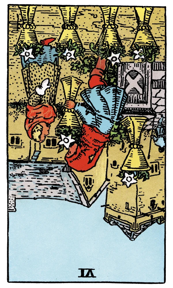 Tarot card Six of Cups reversed