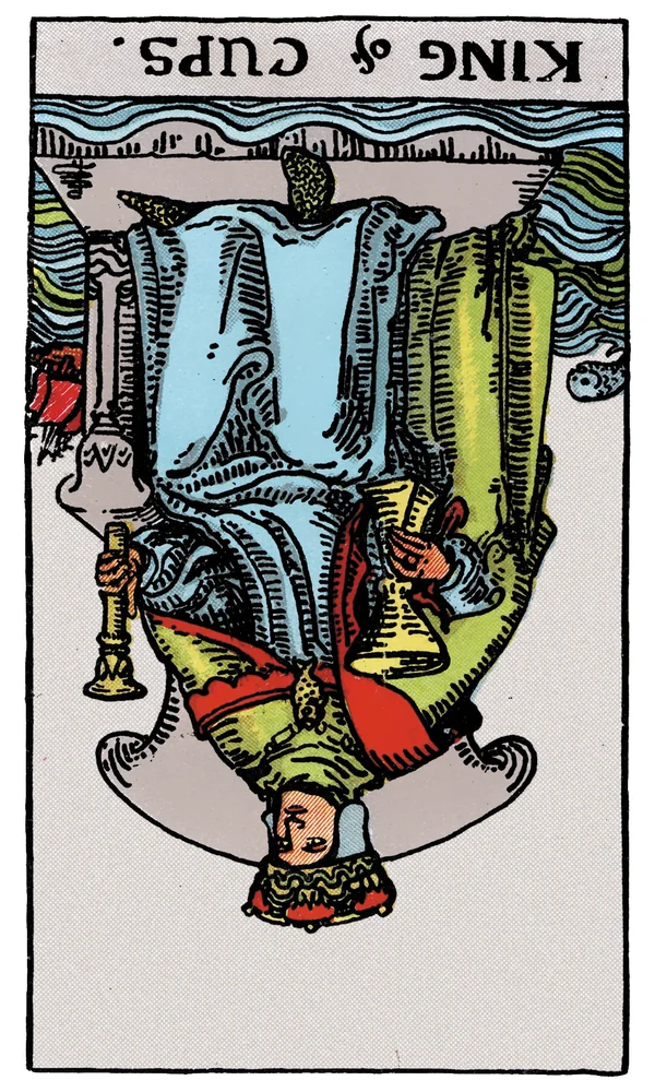Tarot card King of Cups reversed