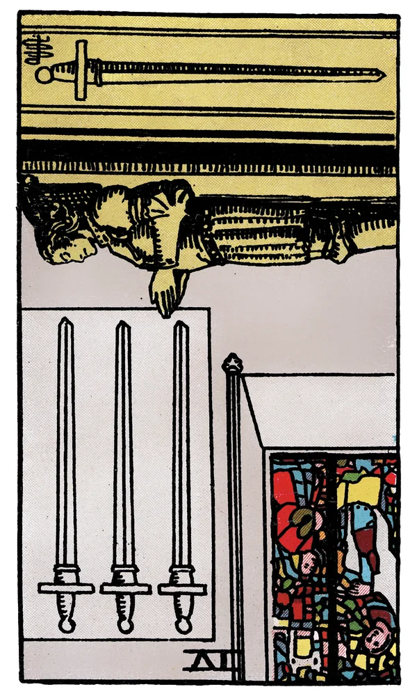 Tarot card Four of Swords reversed