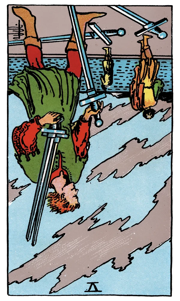 Tarot card Five of Swords reversed