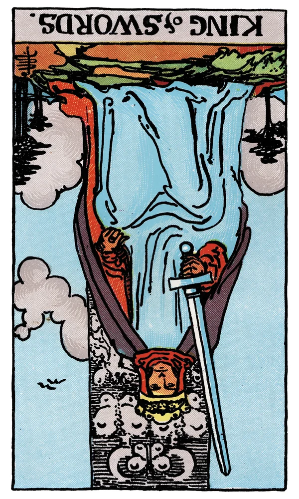 Tarot card King of Swords reversed