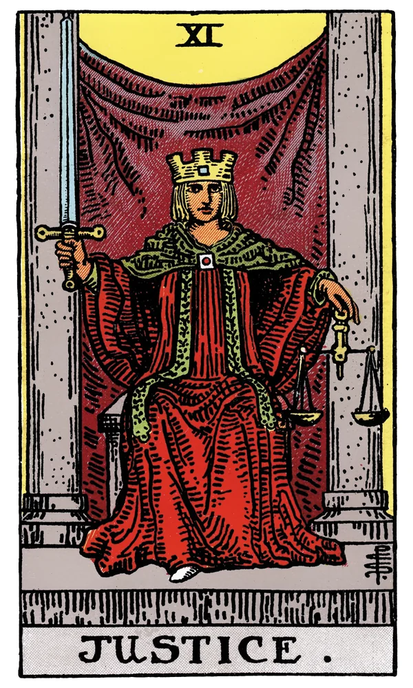 Tarot card Justice