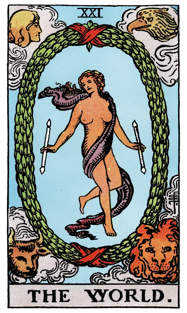 Tarot card The World