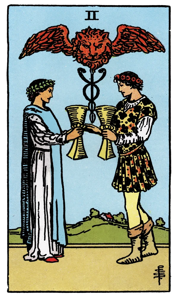 Tarot card Two of Cups