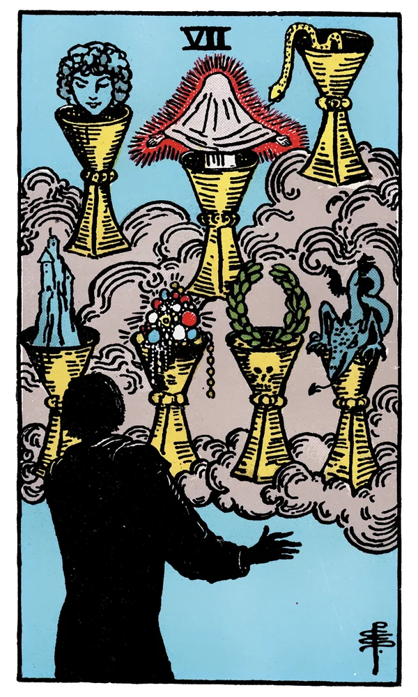 Tarot card Seven of Cups