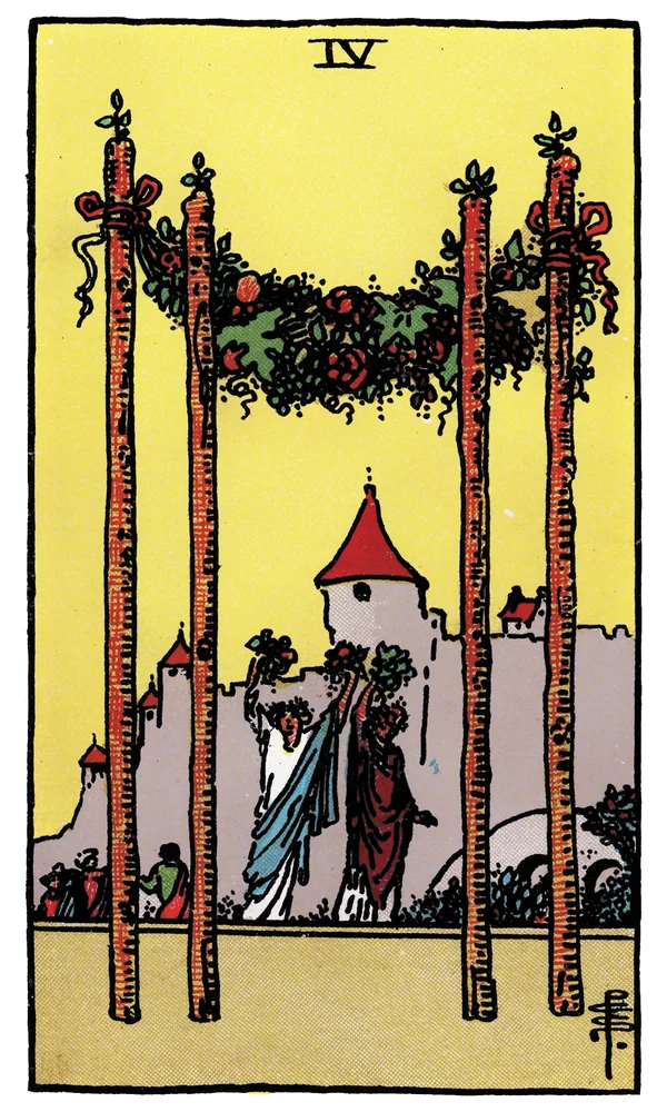 Tarot card Four of Wands