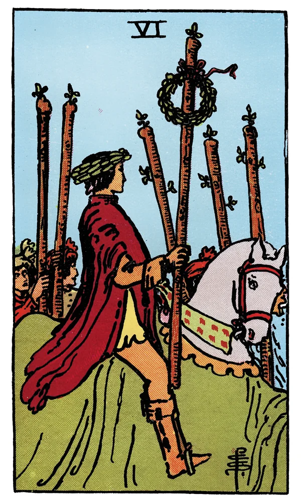 Tarot card Six of Wands