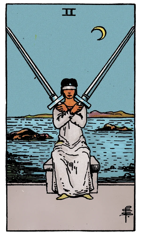 Tarot card Two of Swords