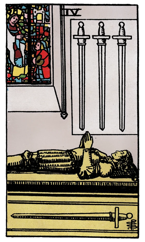 Tarot card Four of Swords
