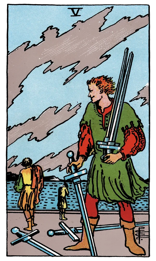 Tarot card Five of Swords