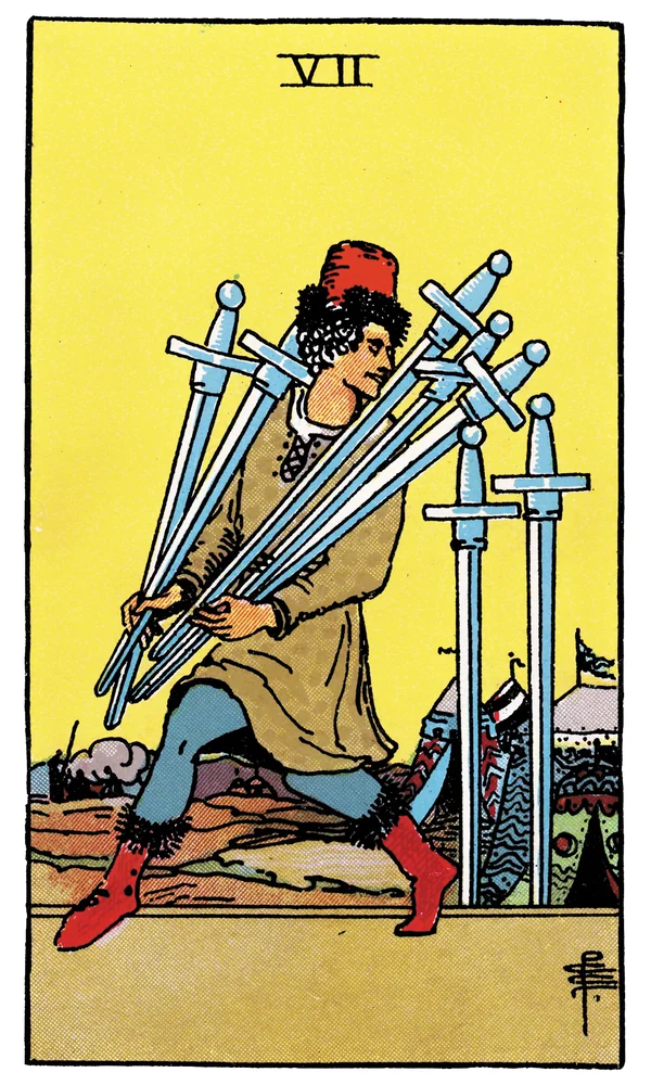 Tarot card Seven of Swords
