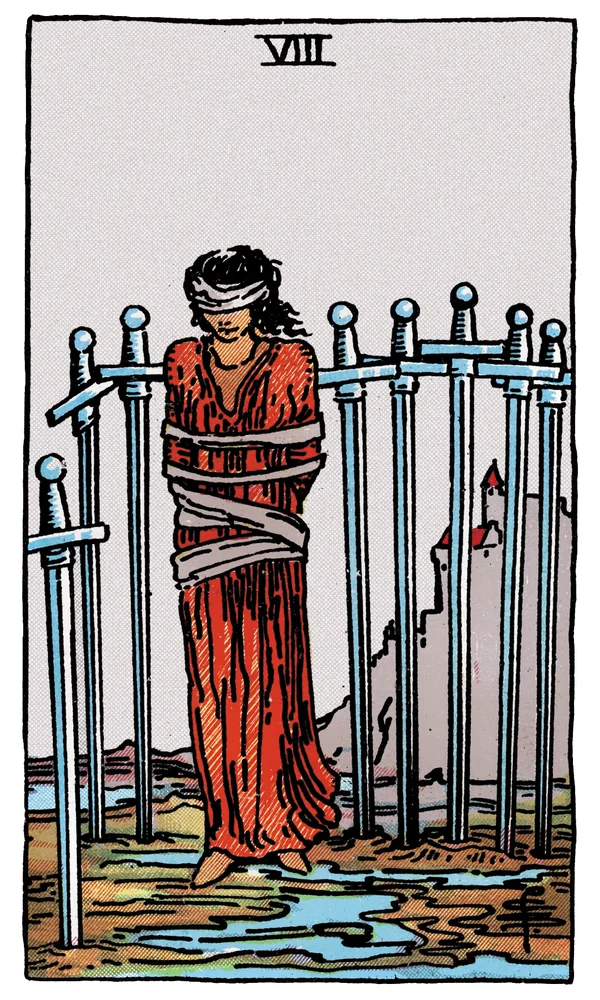 Tarot card Eight of Swords