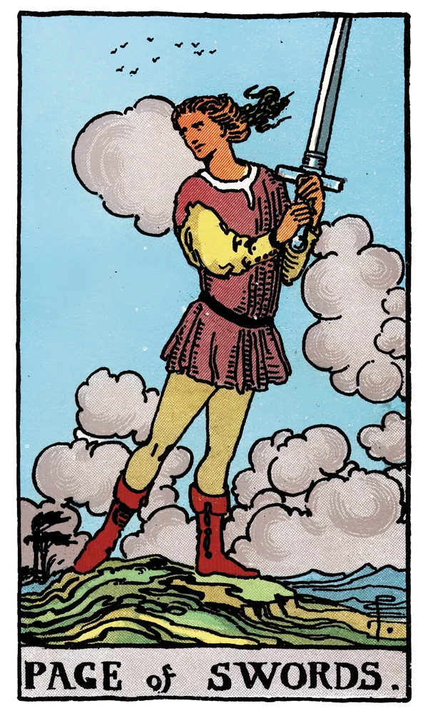 Tarot card Page of Swords