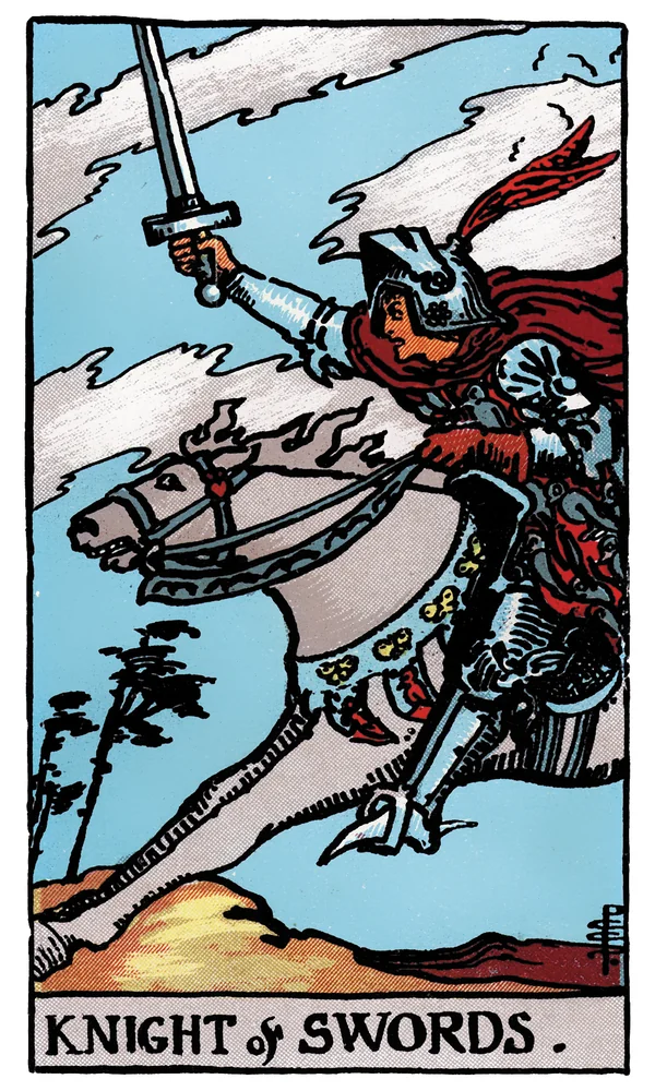 Tarot card Knight of Swords