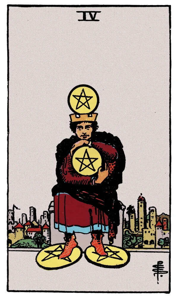 Tarot card Four of Pentacles