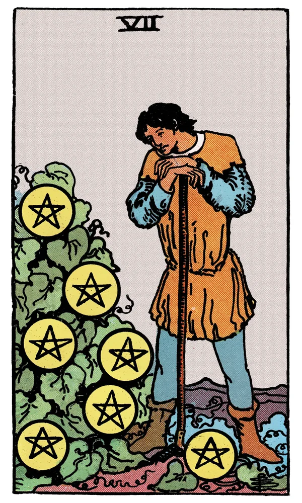 Tarot card Seven of Pentacles